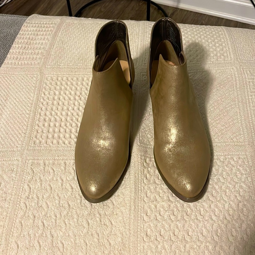 Like-new Gold booties